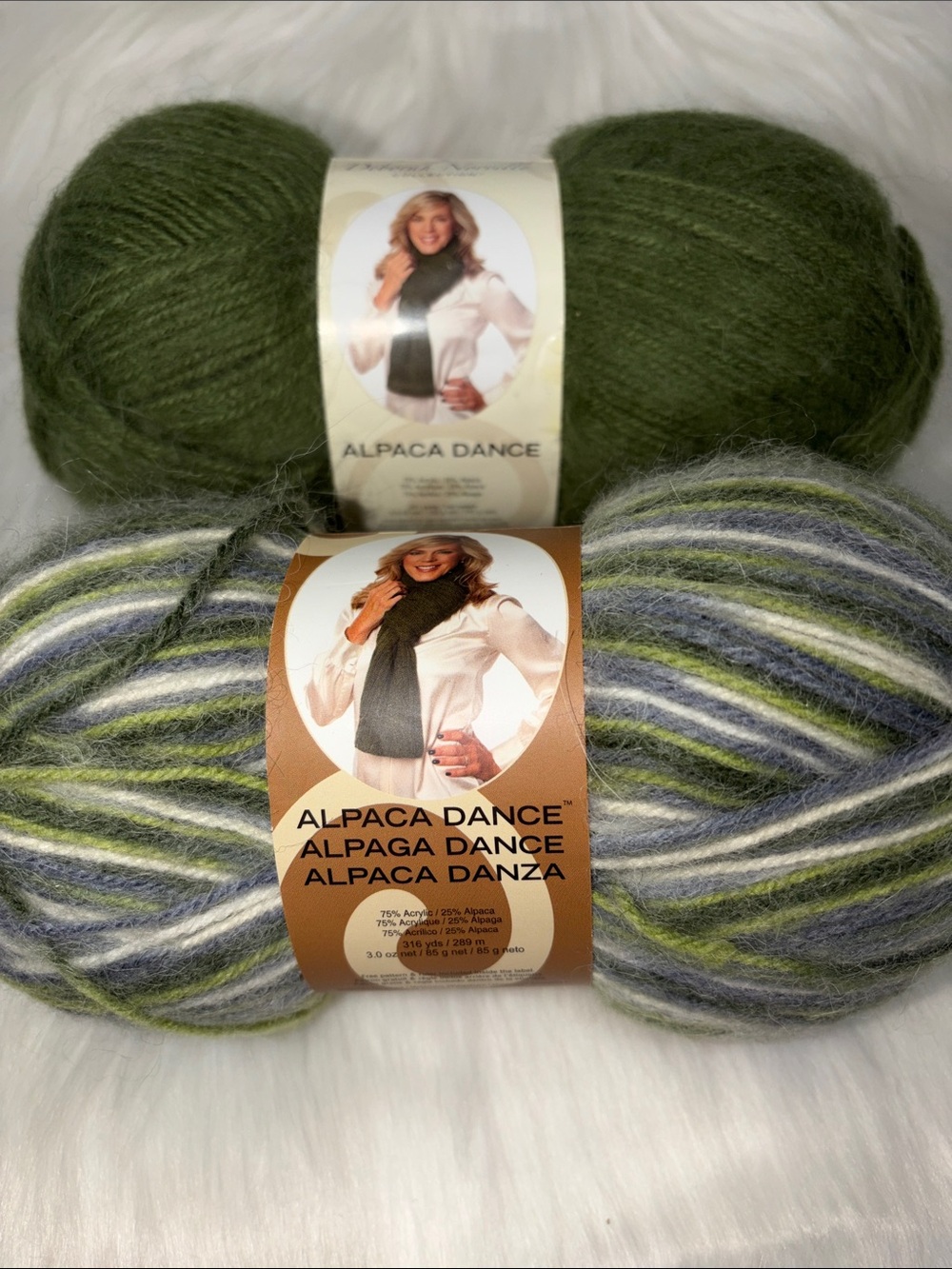 Alpaca Dance Olive & Multi Green Yarn